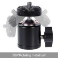 1pc Mini Swivel Ball Head Tripod Head 360 Degree Rotating Mount Base Adapter with Universal 1/4 Inch Screw Mounts for DSLR ILDC Camera DV Tripod Monopod Light Stand  -Tripod Head. 
