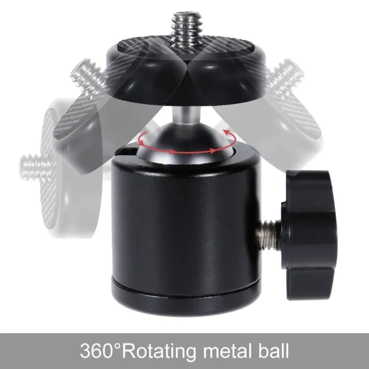 1pc%20Mini%20Swivel%20Ball%20Head%20Tripod%20Head%20360%20Degree%20Rotating%20Mount%20Base%20Adapter%20with%20Universal%201/4%20Inch%20Screw%20Mounts%20for%20DSLR%20ILDC%20Camera%20DV%20Tripod%20Monopod%20Light%20Stand%20%20-Tripod%20Head%20-%20Image%202