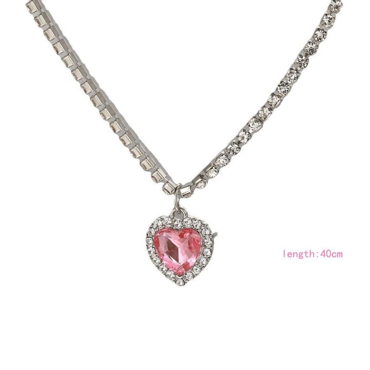 【Customizable】 2023 Alloy Y2K Clavicle Chain Multilayered Kpop Heart Necklace Heart Chain Women Girls