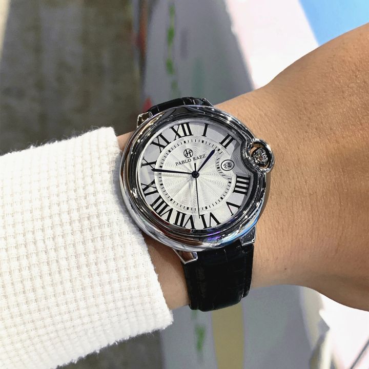 PABLO RAEZ Top Brand Luxury Watch Fashion New Genuine Leather Sports Calendar Business Dropship Simple Lovers Relogio Masculino