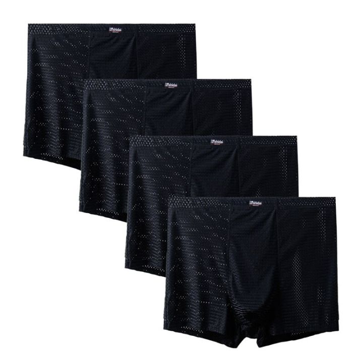 13XL-3XL Mesh Hole 4PCS Men Boxer Underwear Boxer Shorts Men Underwear Man Underwear Light Soft Durable In Middle Breathable