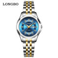 Longbo Watch New Fashion Couple Watch Men's Waterproof Steel Calendar Quartz Watch Tiktok Cross border hair generation. 
