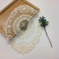 Dinning Table Cover Embroidered Table Cloth Elegant Round Lace Tablecloth Coffee Coasters Napkin Party Wedding Decoration Conbo. 