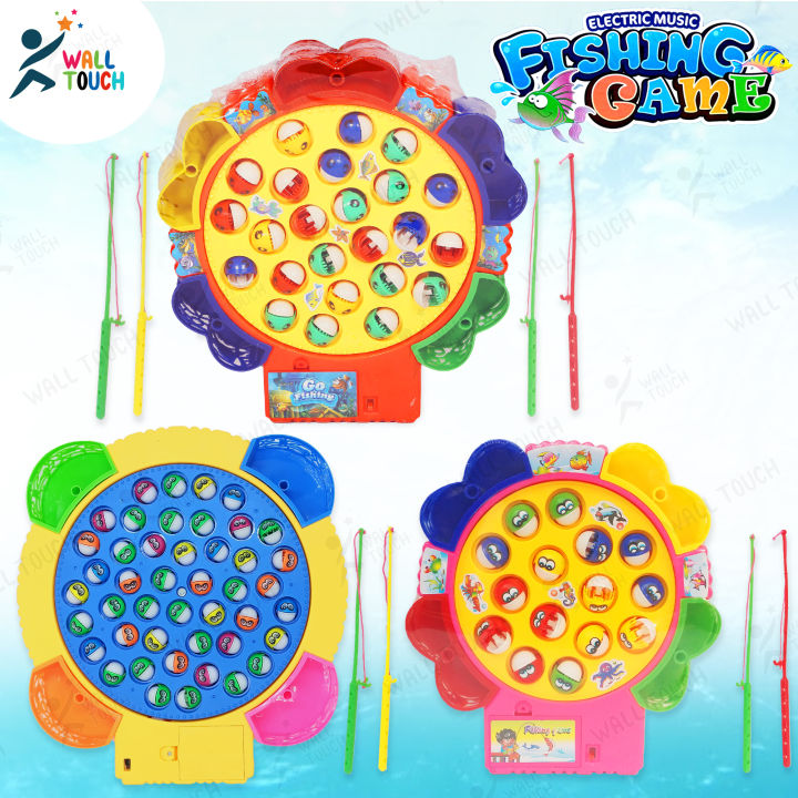 Fishing Game Toy For Kids 15/24/45 Fishes. With 4 Pcs Fishing Stick To Catch Fish