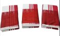 Ek colour white colour saree red colour paar for women. 