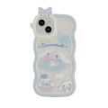 Sanrio Cartoon Cinnamoroll Bowknot Wave Monster Lens Holder Phone Case Iphone 11 12 13 14 Pro Max X Xs Xr 7 8 Plus Soft Case. 