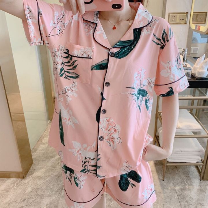 Pajamas%20for%20Women%20Short%20Sleeve%20Sleepwear%20Loungewear%20Satin%20Pyjamas%20Cartoon%20Summer%20Home%20Wear%20Ladies%20Silk%20Nightwear%20Set%20-%20Image%207