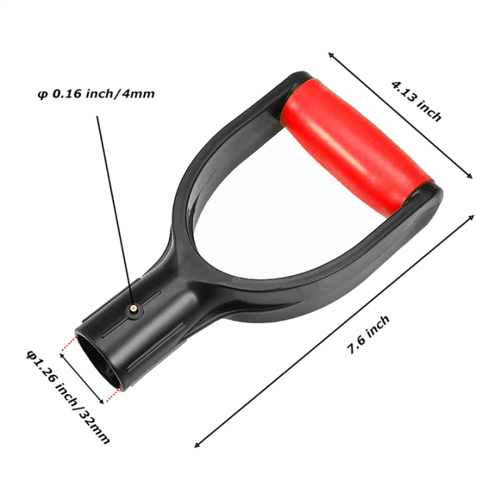 2X%20Plastic%20Spade%20Handle%20Shovel%20D%20Grip%20Handle,%2032mm%20Inner%20Diameter%20Spade%20Snow%20Shovel%20Handle,%20Spade%20Snow%20Scoop%20Digging,Red%20-%20Image%202