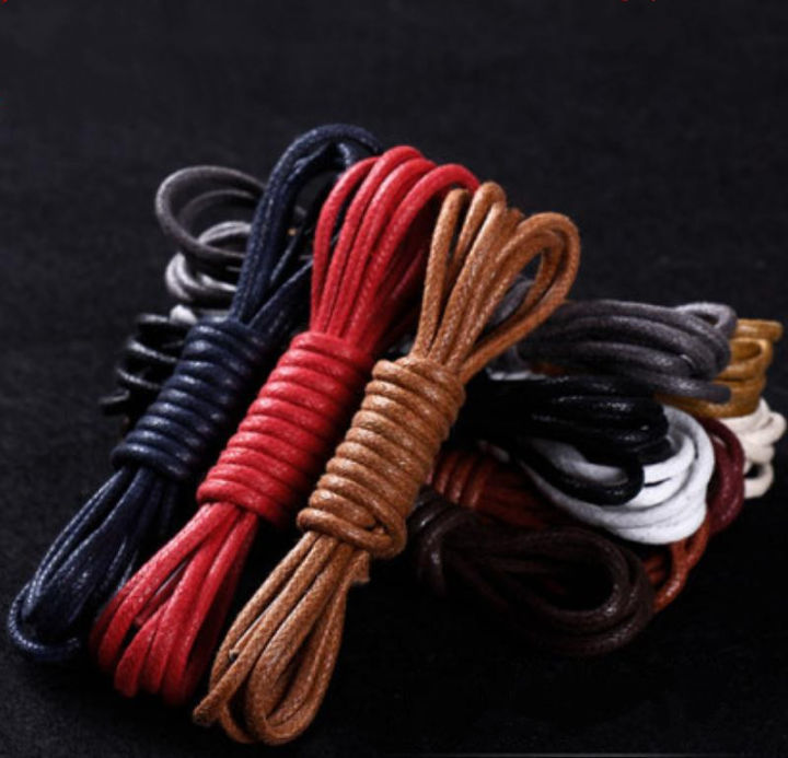 Waxed%20Cotton%20Round%20Shoelaces%20Leather%20Shoes%20Boots%20lace%20Waterproof%20ShoeLaces%20Shoestring%20Rope%20String%20Cord%20Black%20Brown%20Gray%20Red%20Blue%20-%20Image%203