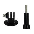 Tripod Mount Adapter Compatible with GoPro Hero 8, 7, 6, 5, 4, Session, 3+, 3, 2, 1, Hero (2018), Fusion, DJI Osmo, Sjcam, Xiaoyi Action Cameras - Pack of 1 (Black). 