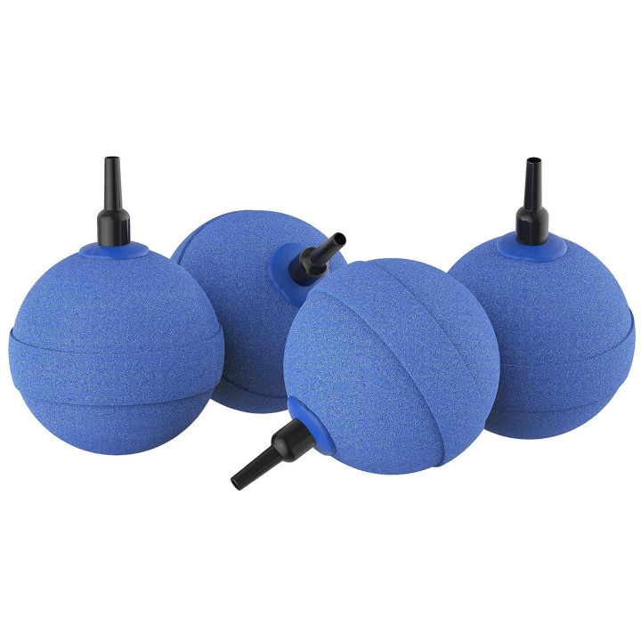 4 pcs 50mm Large Size Air Stone Air Diffuser Aquarium Bubble Air Stone For Fish Tank Aeration Biofloc Aquafonic 50mm Gray or Blue Color