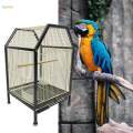 Bird Cage Parrot Cage Portable Metal Birdcage for Parakeet Budgie Cockatiel Beige. 