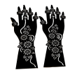 Mehedi Art template hand template design 1 pair. 
