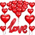 1 Set Room Decoration Balloon Accessories I Love You Kiss Me Lips Love Foil Balloon Red Love Letter Foil Balloon Wedding Valentines Day Decoration Balloon. 