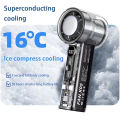 Mini Fan 100 Wind Speeds Adjustable Portable Ice Hand Fan 3000mAh Battery Type-C Charging 10m/s Wind Electric Air Duster.