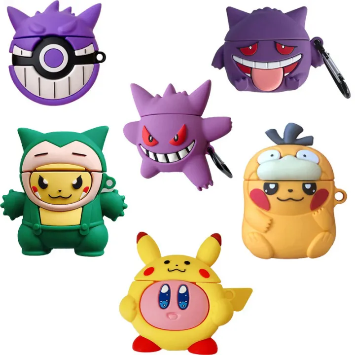【Solitary waves】Pokemon Gengar Pikachu Airpods 3 2 Pro Case Bluetooth Earphone Pokeball Figure Headphone Protective Cover Collection Birthday