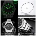Opk Brand Men Watch Simple Fashion Waterproof Luminous Stainless Steel Strap. 
