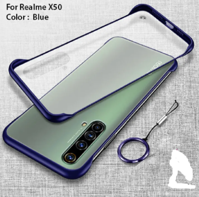 Realme X50 Back Cover Case | Stylish Frameless Matte Skin | Soft TPU Shock Proof Bumper Back Cover for Vivo X50 Pro (F-Black)
