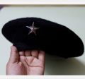 Fashion Beret Cap for Men- Style Beret Wool Caps + Fee Metal Star. 