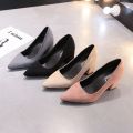 High Heels Women's 2019 New Autumn European and American Style Pointed Toe Pumps Women's Plus Size Women's Shoes 33-43 Size. 