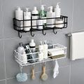1PC Punch-free bathroom shelf storage organizer shower wall shelf storage box kitchen basket bathroom accessories WJ102813.