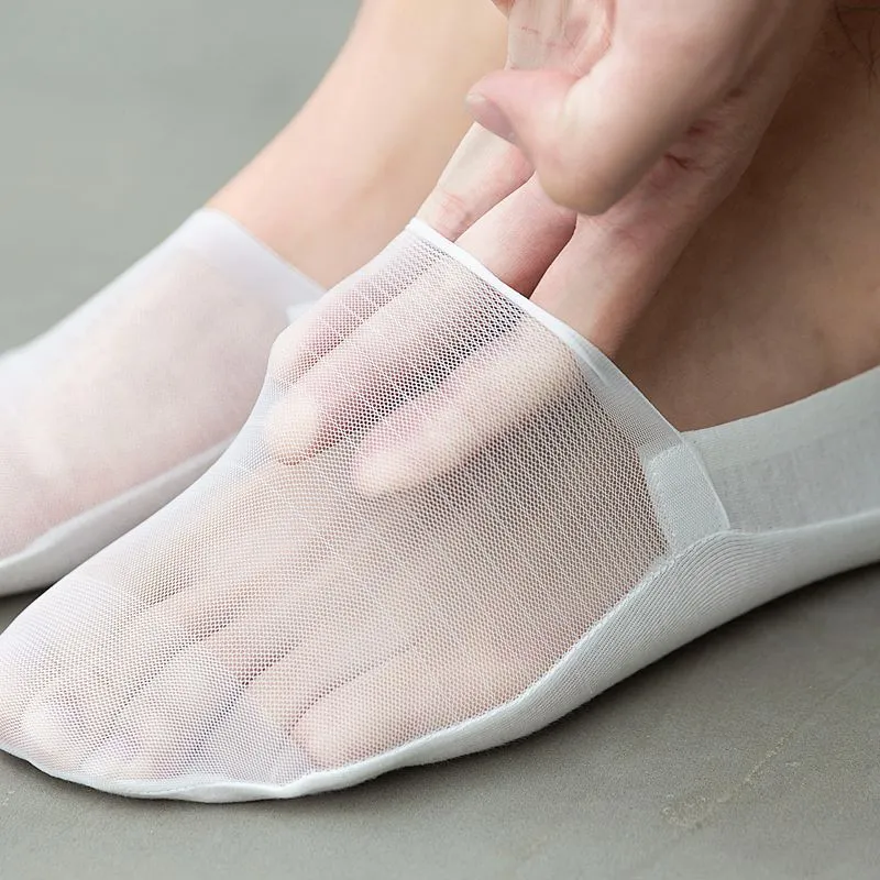 Men s Boat Socks Summer Ultra thin Mesh Breathable Low Cut Ankle Sock Slippers Silicone Anti slip Invisible No Show Socks Men Daraz .bd