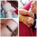 Vnox Custom Engrave Name Birth Date Baby Bracelets,Unique Birthday Gift to Boy Girls Kids,Stainless Steel Bracelet for Newborns.