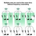 2.4G Head-mounted Wireless Lavalier Microphone Set Transmitter with Receiver for Amplifier Voice Speaker Teaching Tour Guide.