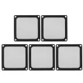 5Pcs PC Computer Case Cooler Fan Dust Filter Magnetic Frame Dustproof PC Fan Dust Filter Mesh Black 80mm. 