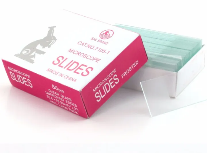 Microscope Glass Slide Plain Glass Slide 76 mm 72 Pcs Per Pack for Laboratory Use