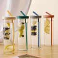 700ml Plastic Water Bottle with Straws Large Capacity Portable Tea Fruit Cup Mug Fitness Sport Outdoor Travel Drinking Bottles.