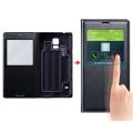 Flip Cover Leather Phone Case Smart View For Samsung Galaxy S5 SV S 5 G900A G900I G900F G900 G900H G900FD SM-G900F SM-G900H Case.