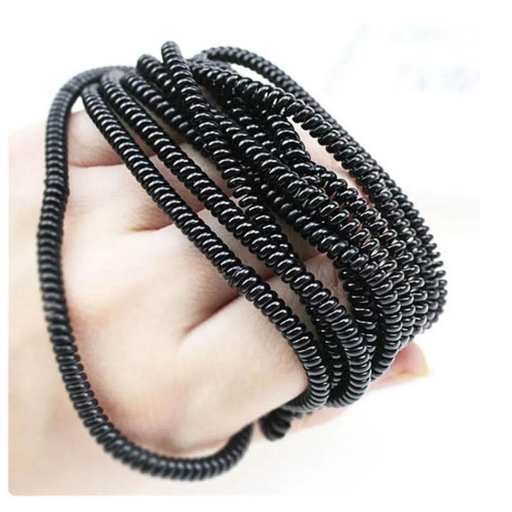 Mobile Phone Wire Cord Rope Protector USB Charging Cable- Black | Daraz ...
