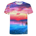 New Seaside Scenery T-Shirts Sea Beach Sky Nature 3D Print Streetwear Men Women Fashion Oversized T Shirt Kids Tees Tops Clothes. 