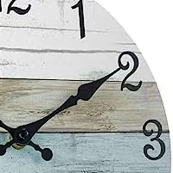 Rustic%20Wall%20Clocks%20Battery%20Operated,%20Silent%20Non%20Ticking%20Wooden%20Coastal-Each%20Clock%20Home%20Decor%20-%20Image%205