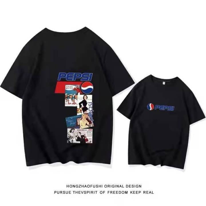Coca-cola MemorialTT-shirt Pepsi Clothes Men and Women Couple's Cotton