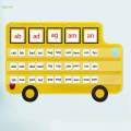 Bus Pocket Chart Durable Classroom Organizer Teaching Supplies for Preschool Learning Homeschool.