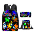 Space Werewolf Kill Among us school bag three-piece game peripherals for primary and secondary school students backpack shoulder bag pencil case. 