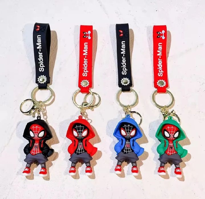Huddie%20wearing%20spiderman/Spiderman%20Cute%20Pendant%20keyring%20Keychain%20Bag%20Keyring%20-%20Image%204