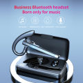 Bluetooth Earpiece Bluetooth V5.1 Headset with Charging Case Hands-Free Single Ear Headset Noise Canceling Mic for Xiaomi iPhone.
