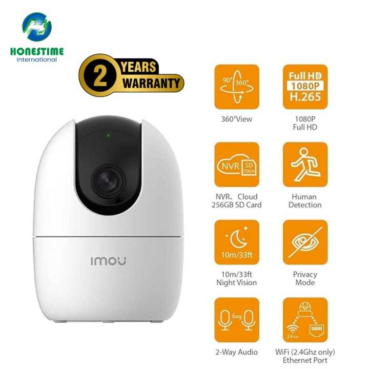 Imou Ranger 2 by Dahua - International Presents Durable and Longible - 2 Smart Night Vision WiFi IP CCTV Wireless Camera - Super Resolution Security