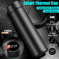 Hot Water Pot Temperature Measurement LCD Display Stainless Steel Insulated Water Bottle 500ml. 