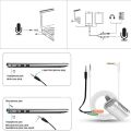 Yanmai R977 Recording Clip-on Lapel Mic Lavalier Omni-directional Double Condenser Microphone, Compatible with PC/iPad/Android and others, for Live Broadcast, Show, KTV, etc (Silver). 