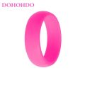 DOHOHDO New 8mm Affordable Silicone Rubber Wedding Bands For Men Rings Black White Color Casual Silicone Finger Ring Anel.