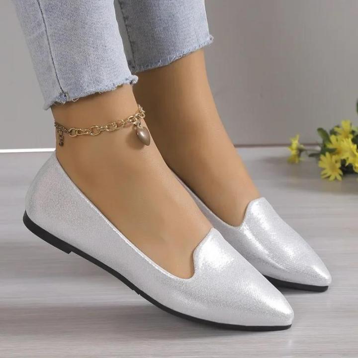 2024%20Fashion%20Slip%20on%20Loafers%20Breathable%20Stretch%20Ballet%20Shallow%20Flats%20Women%20Soft%20Bottom%20Pointed%20Toe%20Boat%20Shoes%20plus%20size%2043%20-%20Image%205