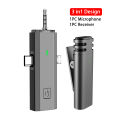 3 In 1 Wireless Lavalier Microphone Intelligent Noise-Reducing Mic For iphone Type-C 3.5mm Jack Smartphone SLR Camera PC.