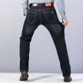 2022 Cotton Men's Jeans Denim Pants Brand Classic Clothes Overalls Straight Trousers for Men Black.