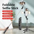 New L13D Selfie Stick Tripod with Fill Light Backlight for Travel Live Broadcast Vlog,360° Rotating Phone Holder for Smartphone. 