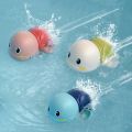 Bathroom Clockwork Swimming Toys Baby Bathtub Wind Up Swimming Lovely Cartoon Turtles Floating Bath Toys for Toddlers Baby. 