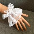 Lolita Short Lace Hand Sleeves Gloves Gothic Y2k Women Girls Sexy Wrist Cuffs Detachable Pleated Cuff Clothing Accessories. 